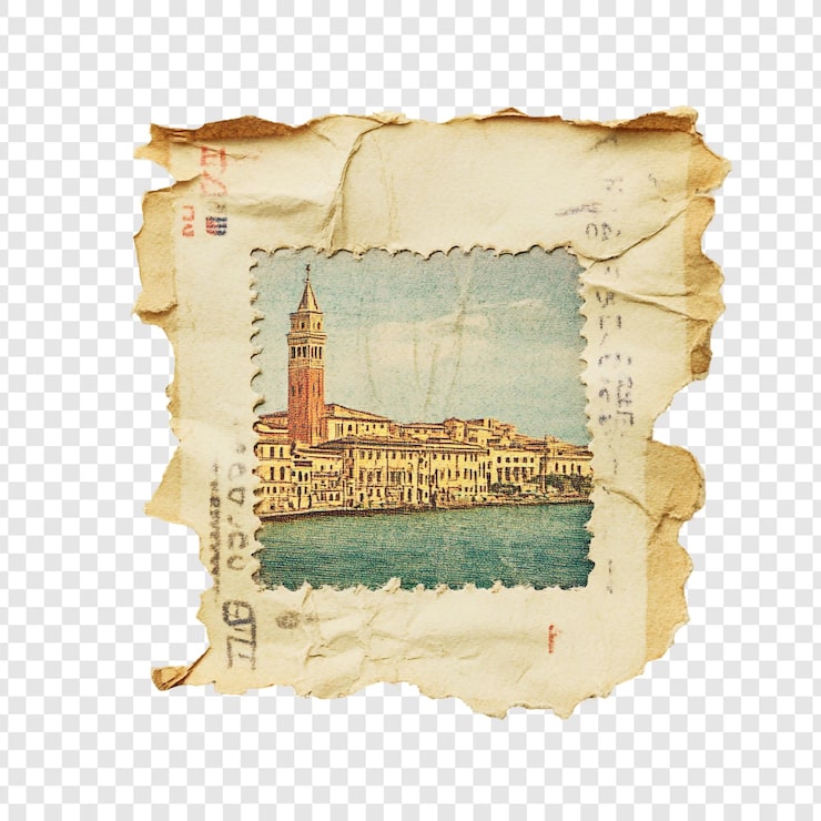 Miễn phí PSD bưu thiếp cổ phong cảnh venice