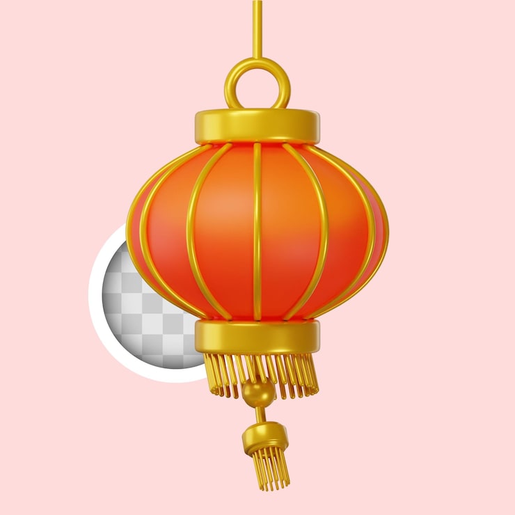 Miễn phí PSD đèn lồng tượng trưng cho tết nguyên đán