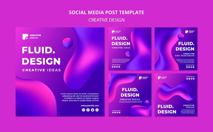 Miễn phí PSD mẫu bài đăng instagram thiết kế chất lỏng