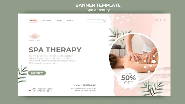 Miễn phí PSD mẫu banner cho spa và thư giãn