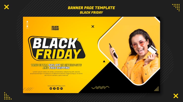 Miễn phí PSD mẫu biểu ngữ cho đợt thanh lý black friday