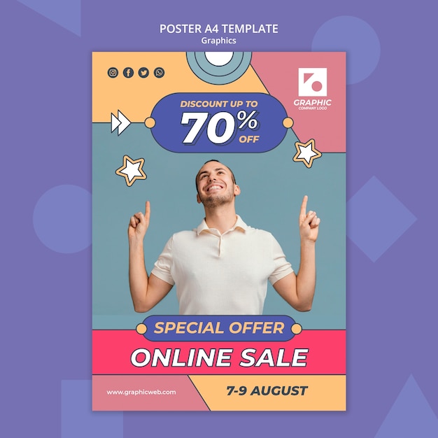 Miễn phí PSD mẫu poster lớp đồ họa