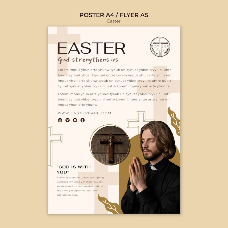 Miễn phí PSD mẫu poster mừng lễ phục sinh