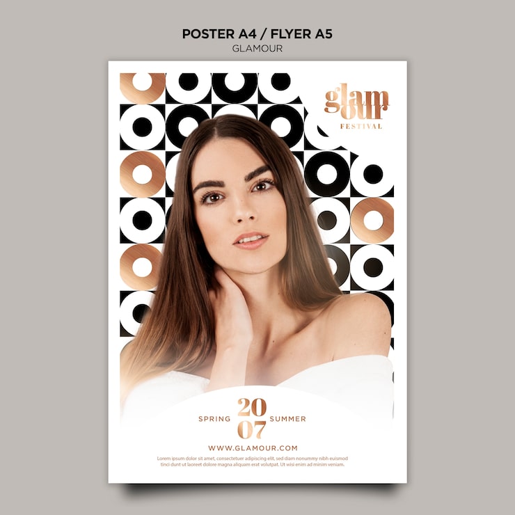 Miễn phí PSD mẫu poster quyến rũ hiện đại