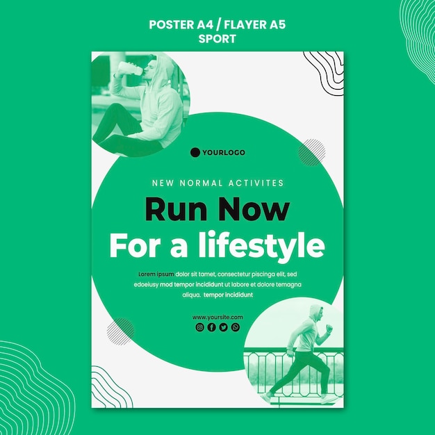 Miễn phí PSD mẫu poster thể thao