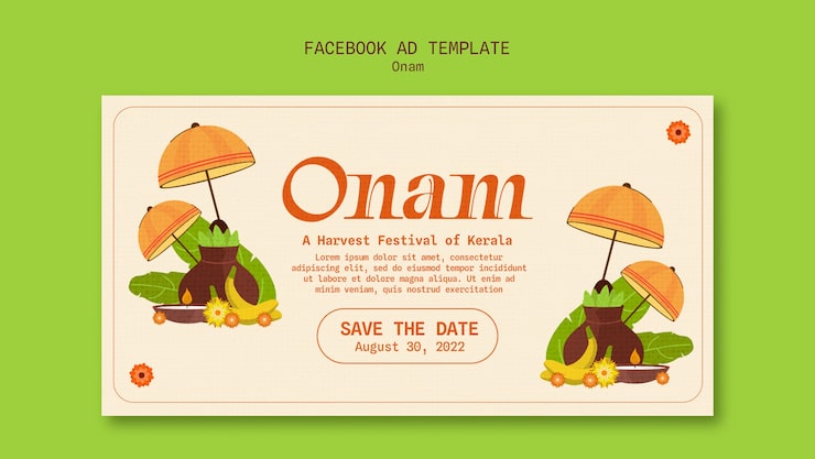Miễn phí PSD mẫu quảng cáo trên mạng xã hội cho lễ kỷ niệm onam