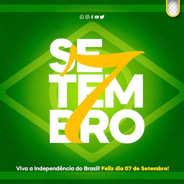 Miễn phí PSD mẫu template mạng xã hội ngày 7 tháng 9, ngày độc lập brazil, independencia do brasil