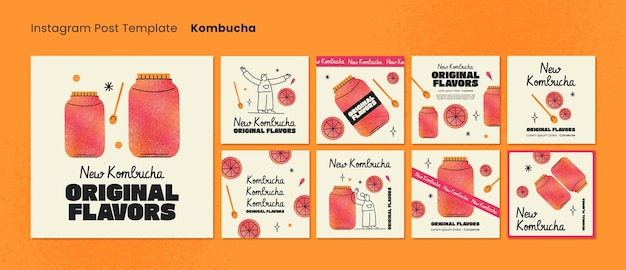 Miễn phí PSD mẫu thiết kế kombucha