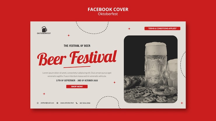 Miễn phí PSD mẫu thiết kế phẳng oktoberfest