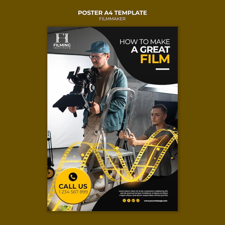 Miễn phí PSD mẫu thiết kế poster nhà làm phim
