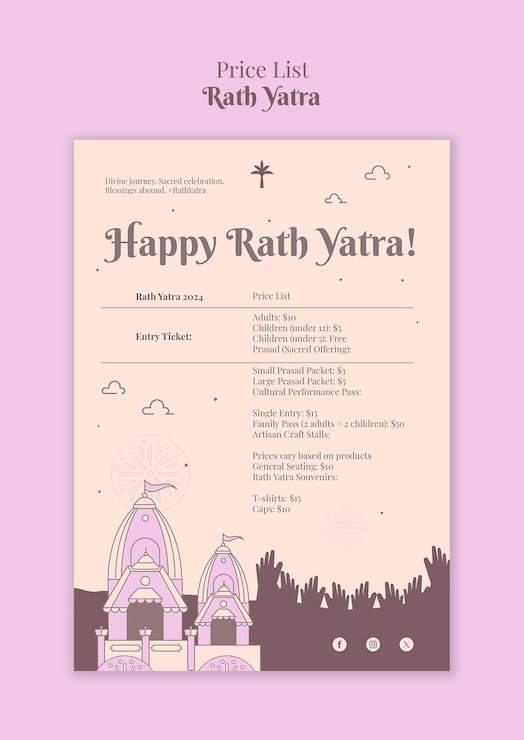 Miễn phí PSD mẫu thiết kế rath yatra