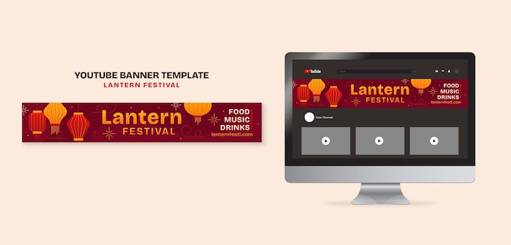 Miễn phí PSD mẫu thiết kế template lễ hội đèn lồng