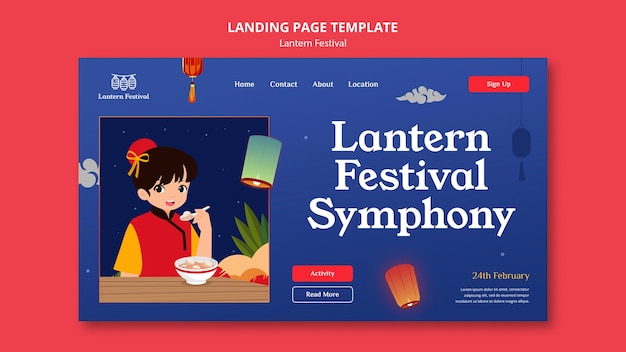 Miễn phí PSD mẫu thiết kế template lễ hội đèn lồng