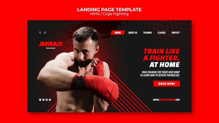 Miễn phí PSD mẫu thiết kế template thể thao mma