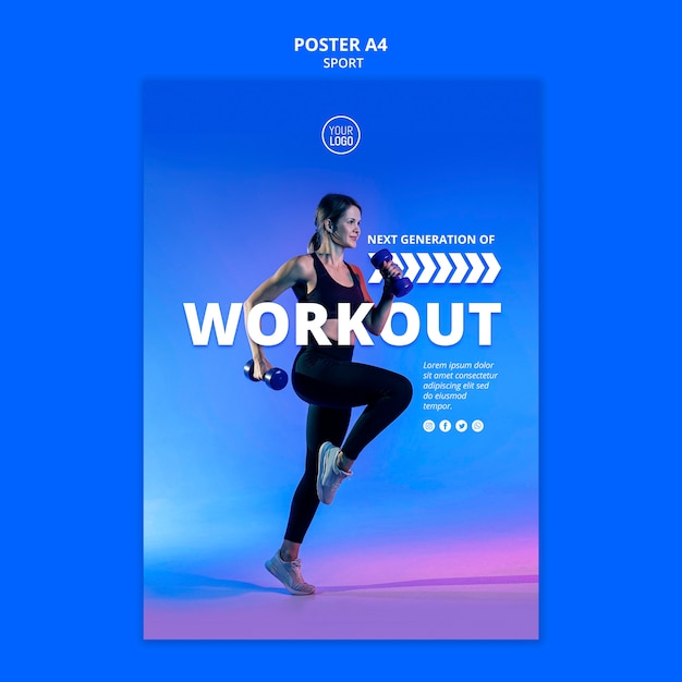 Miễn phí PSD mẫu thiết kế tờ rơi thể thao