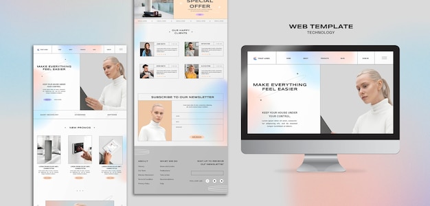 Miễn phí PSD mẫu thiết kế web công nghệ