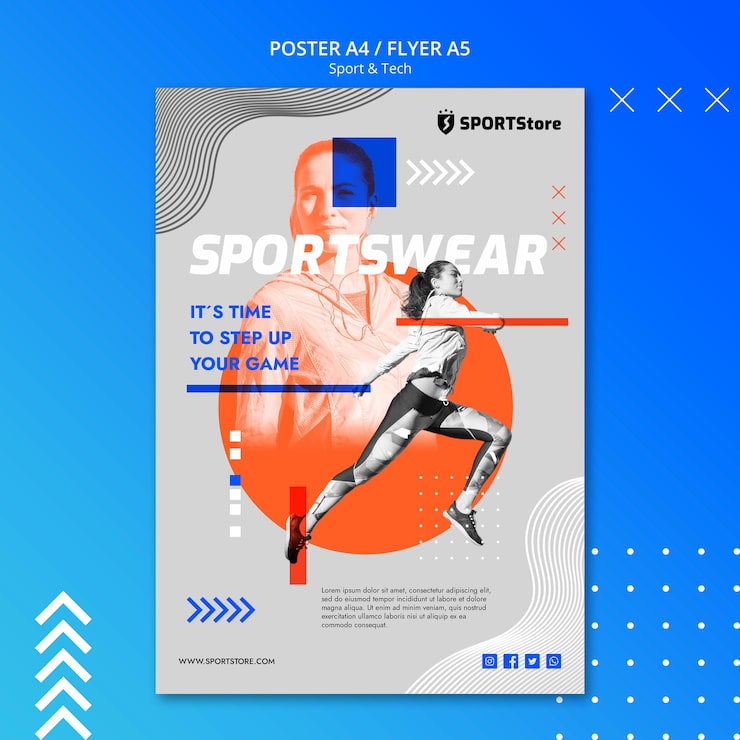 Miễn phí PSD mẫu tờ rơi thể thao & công nghệ