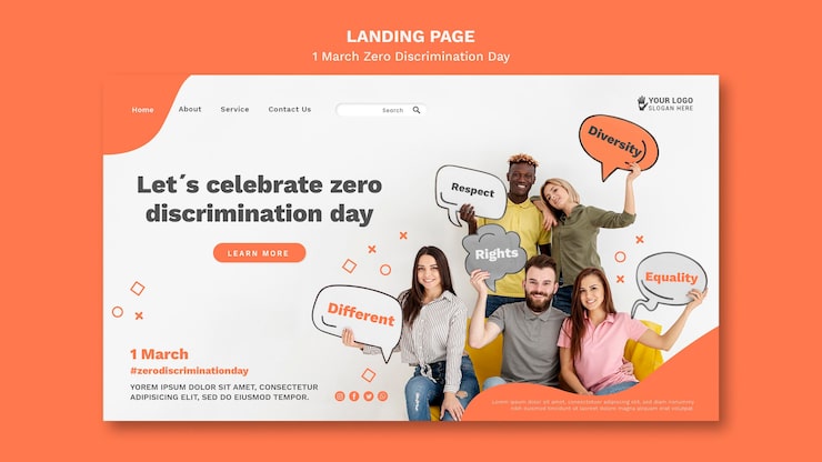 Miễn phí PSD mẫu web ngày không phân biệt đối xử