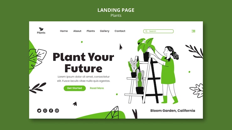 Miễn phí PSD mẫu web sở thích làm vườn
