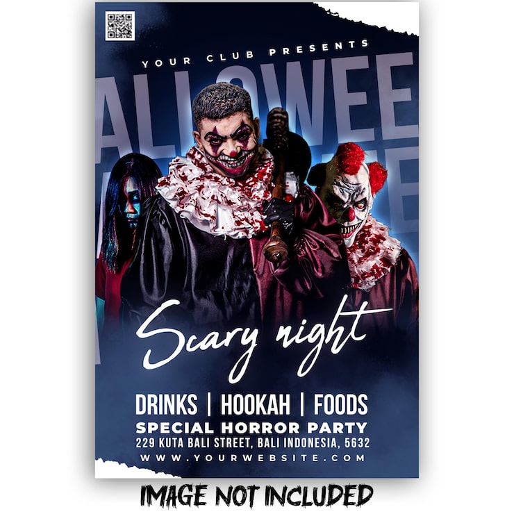 Miễn phí PSD psd flyer mẫu tiệc đêm halloween