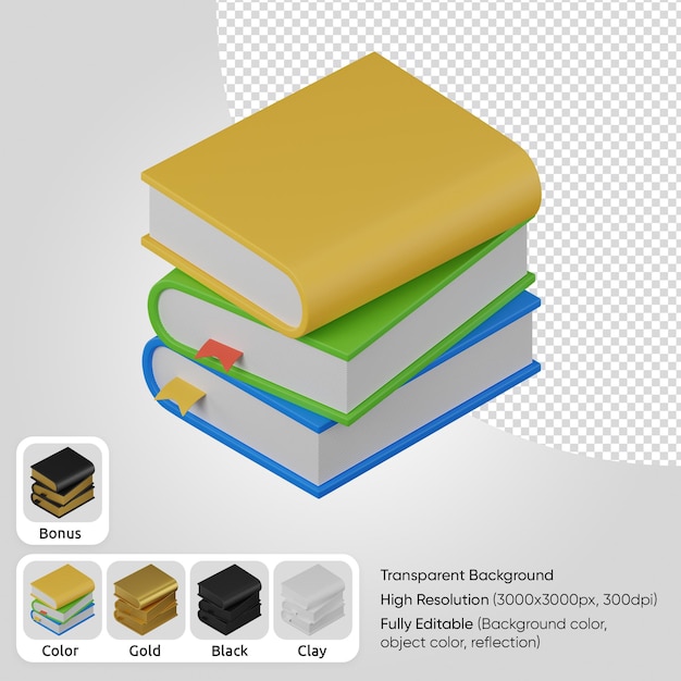 Miễn phí PSD sách 3d
