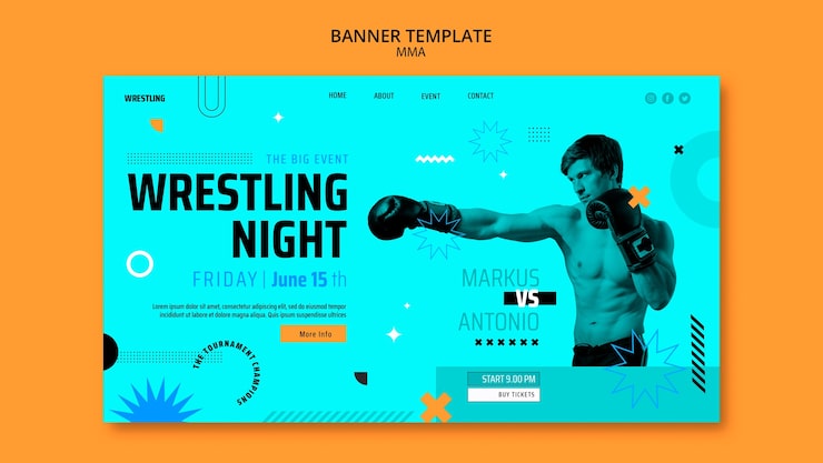 Miễn phí PSD thiết kế template mma