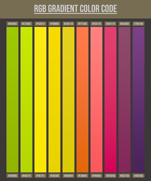 PSD 10 rgb světelných gradientů – barevný box
