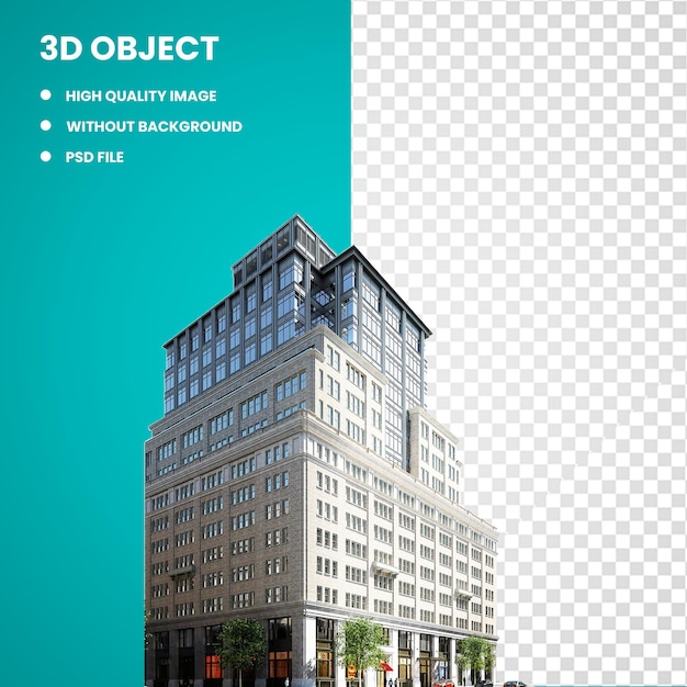 PSD 3d edificio durante el día