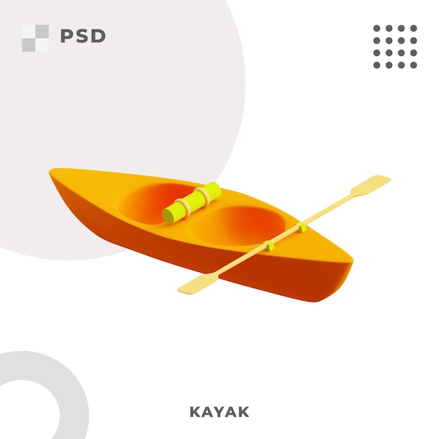PSD 3d ikona kajaku