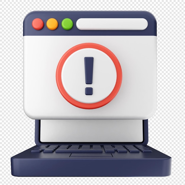 PSD 3d-internet-sicherheitsschutz-website-warnung