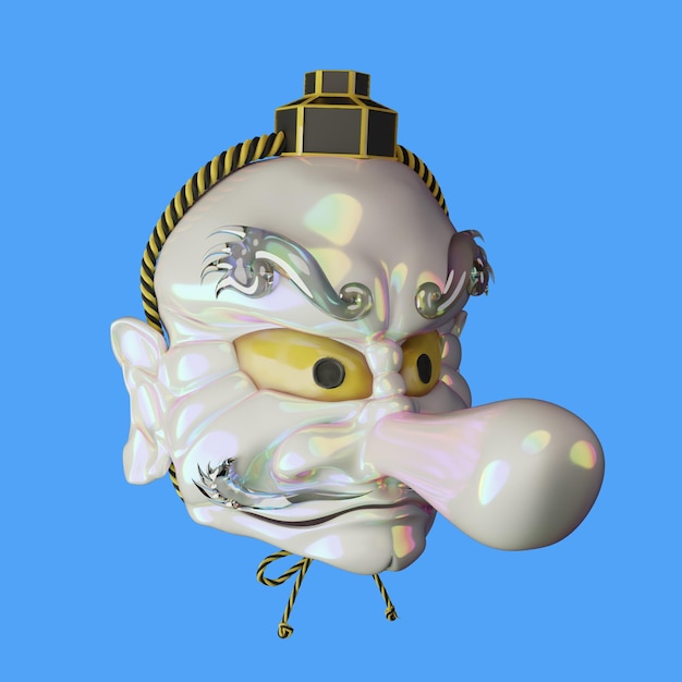 PSD 3d-objekt-rendering-maske