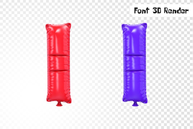 PSD 3d-rendering mit schriftartballon