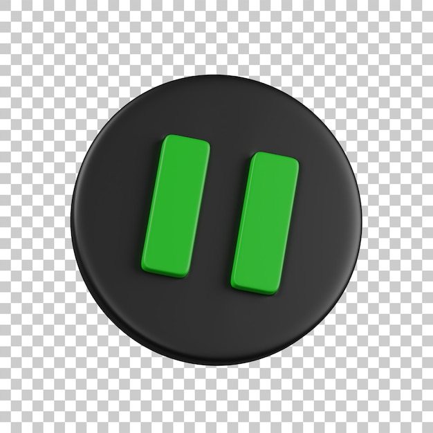 PSD 3d-rendering pause-knopf-symbol