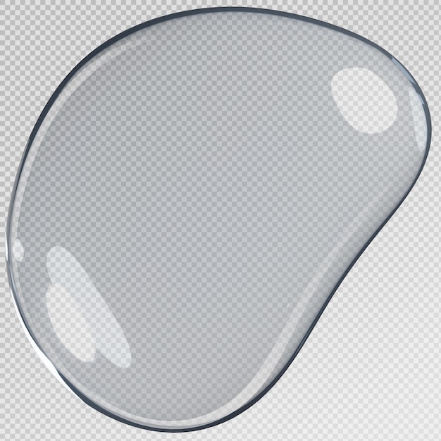 PSD 3d-rendering von wassertropfen isoliert