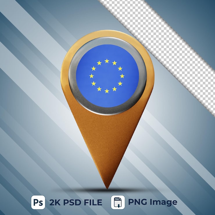 PSD 3d šipka, vlajka evropy