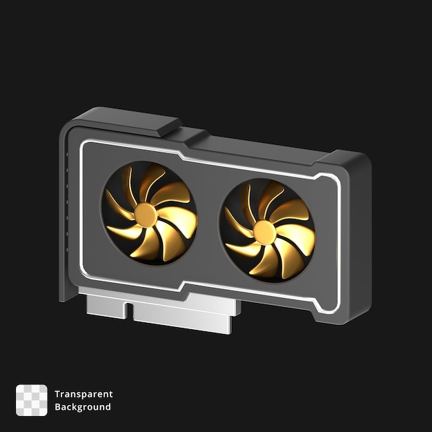 PSD 3d-symbol einer gpu-karte