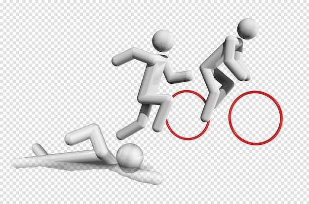 PSD 3d symbol triatlonu