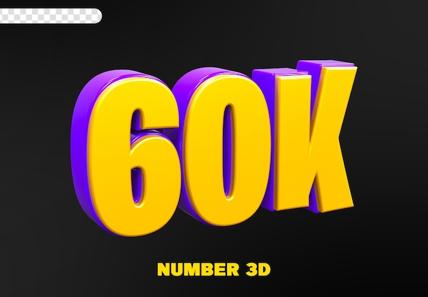 PSD 60 ribu pengikut nomor 3d