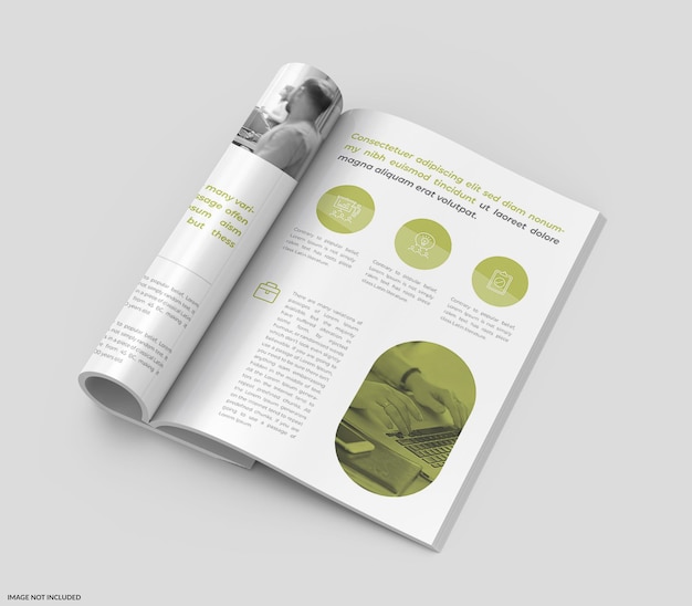PSD abrir mockup revista