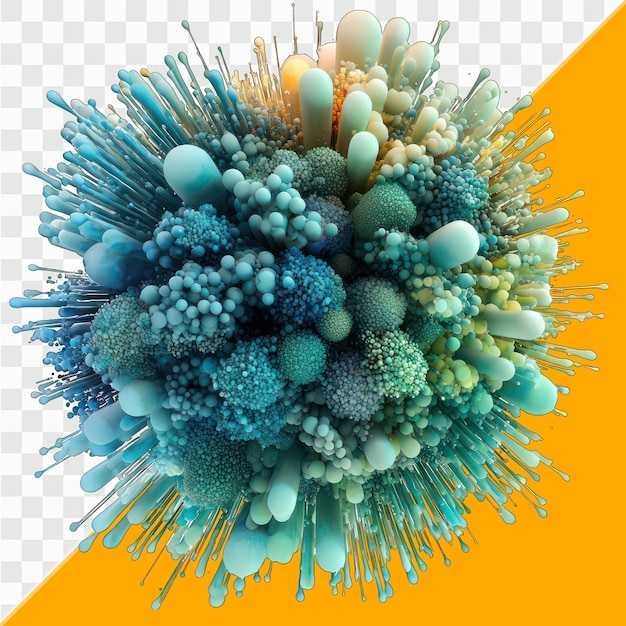PSD abstrait une explosion colorée