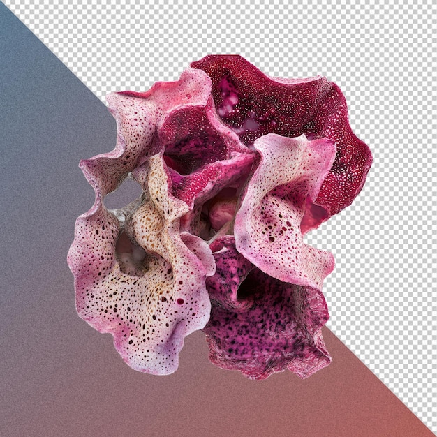 PSD abstrait une fleur aux pétales texturés