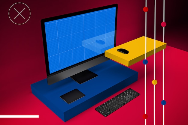 PSD abstraktes computer-modell
