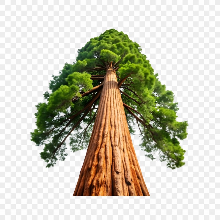 PSD alberi verdi isolati su uno sfondo trasparente