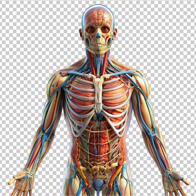 PSD algoritmicky generované ilustrace anatomie