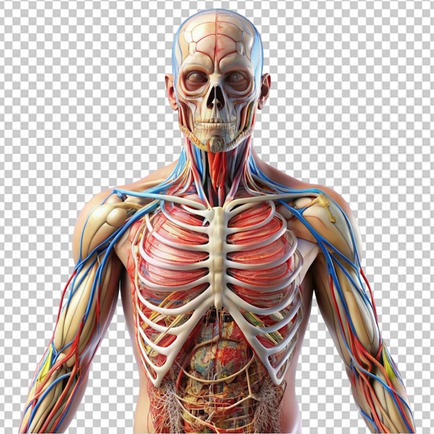 PSD algoritmicky generované ilustrace anatomie