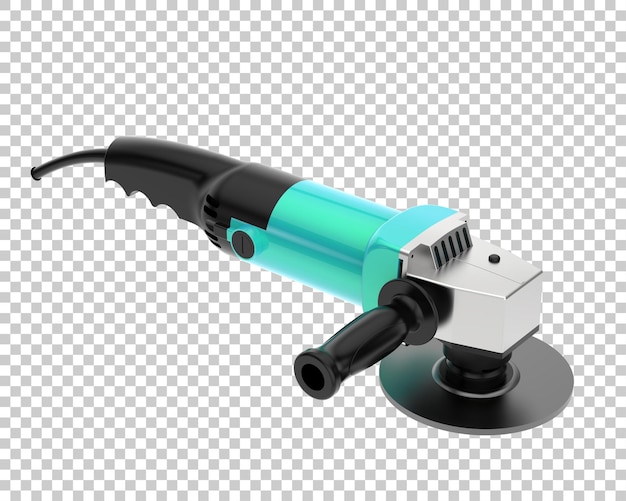 PSD amoladora angular aislada sobre fondo transparente ilustración de renderizado 3d