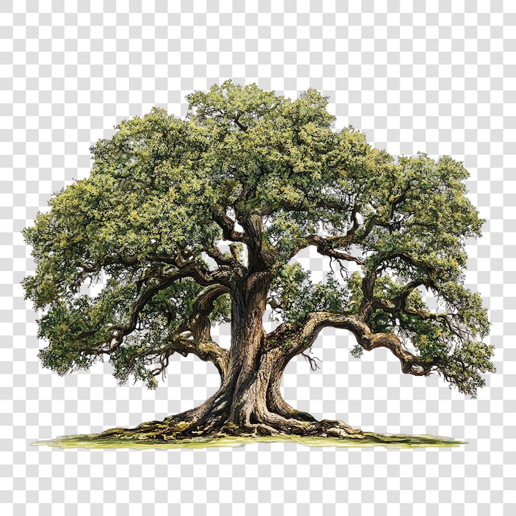 PSD angel oak isolato su uno sfondo trasparente