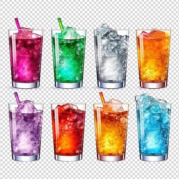 PSD aquarellgetränke-set