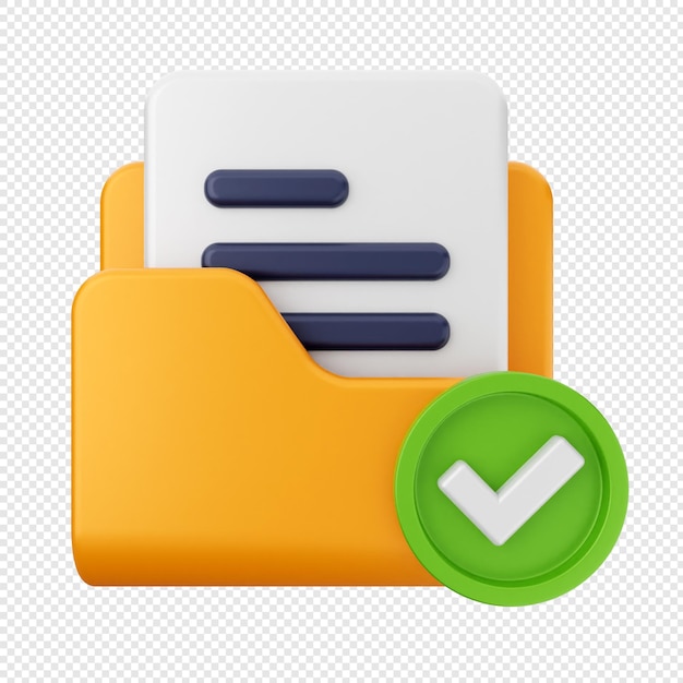 PSD archivo de documento de carpeta 3d