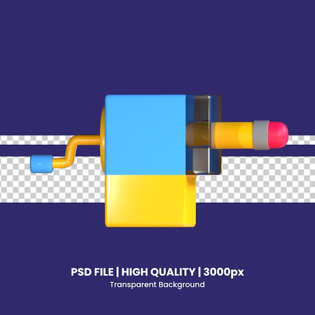 PSD asciugatrice di matite 3d